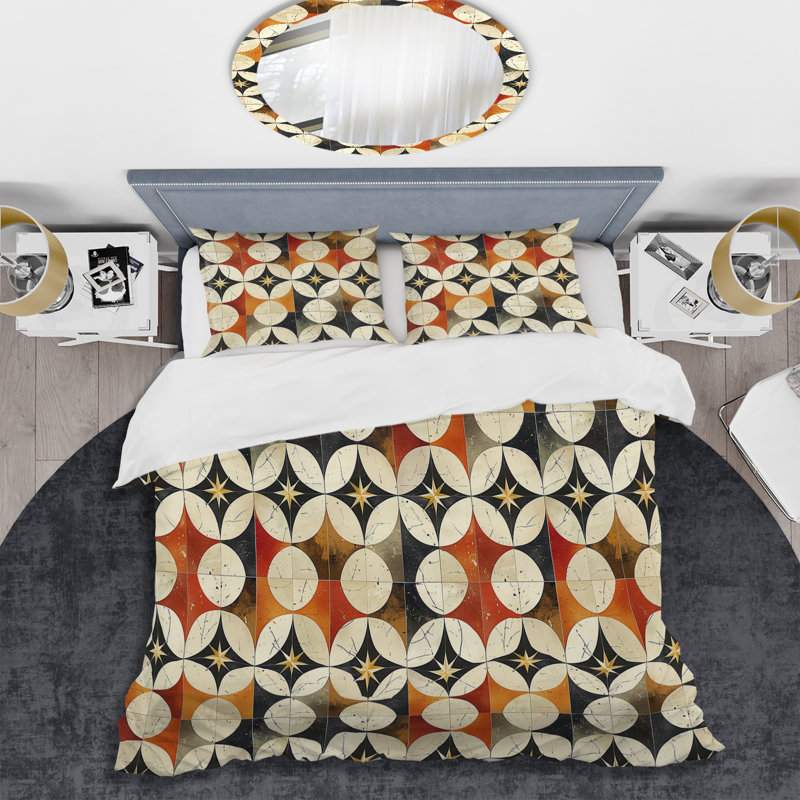 Ensemble de housse de couette Modern, Housse de couette pour grand lit et 2 taies décor