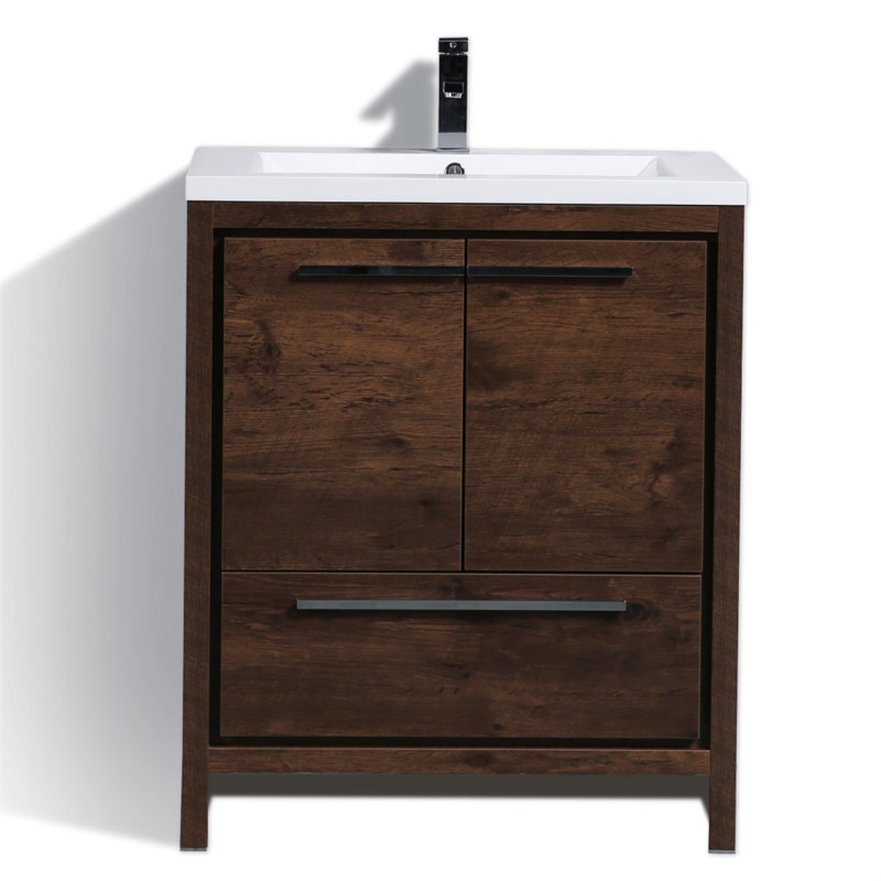 Ninel 29.5'' Single Bathroom Vanity with Acrylic Top