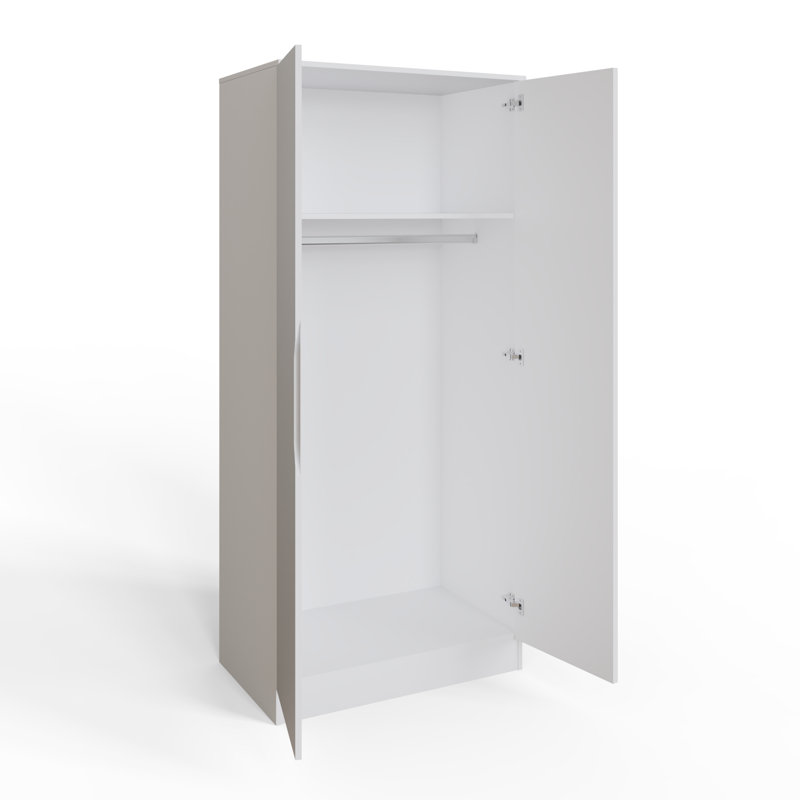 Solid + Manufactured Wood Wardrobe, White