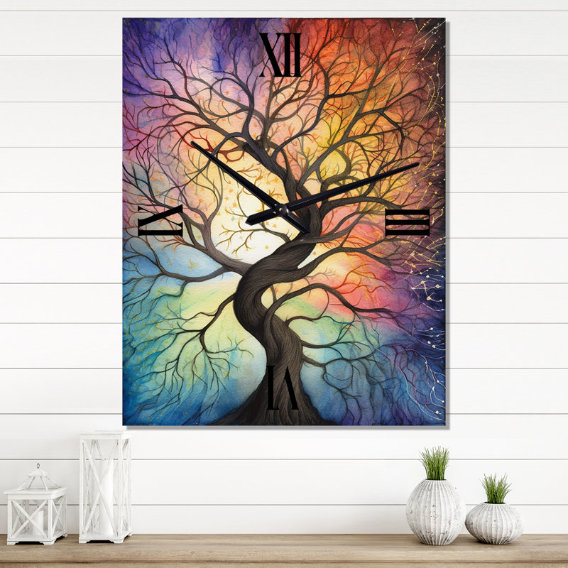 Horloge murale majestueuse arbre symphonique dans le ciel, Petit
