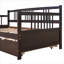 Lit de repos simple en bois massif brun foncé avec lit gigogne extra Extra Sleeping Space-129384494