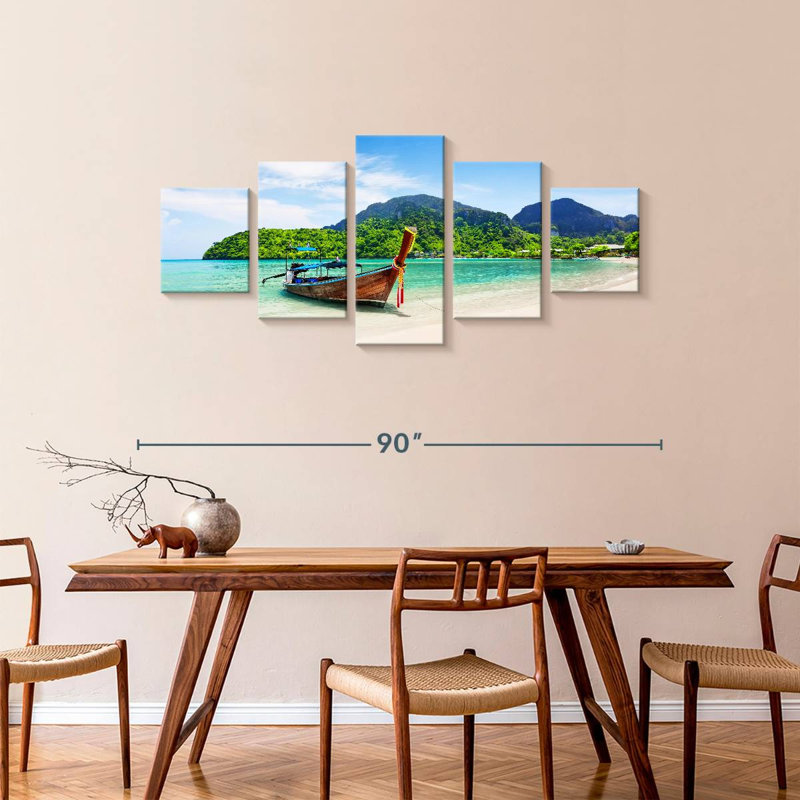 Traditional Thai Boat, 36" H x 80" W