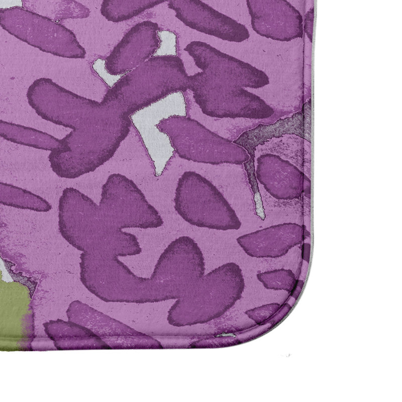 Lubbers Non-Slip Bath Mat, 17" W x 24" L, Purple