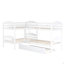 Lit simple en L avec lit gigogne