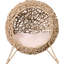 Lit pour chat surélevé beige avec coussin intérieur apaisant