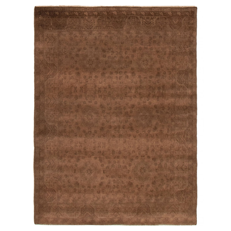 Abbra One-of-a-Kind Rectangle 4'11" X 6'4" 1990's Wool Area Rug Brown
