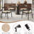 Weave Dining Chairs Set of 2, Mid-Century Modern Kitchen Chair with Solid Oak Frame & Handwoven Seat for Living Dining Room-2078615947-2078615941