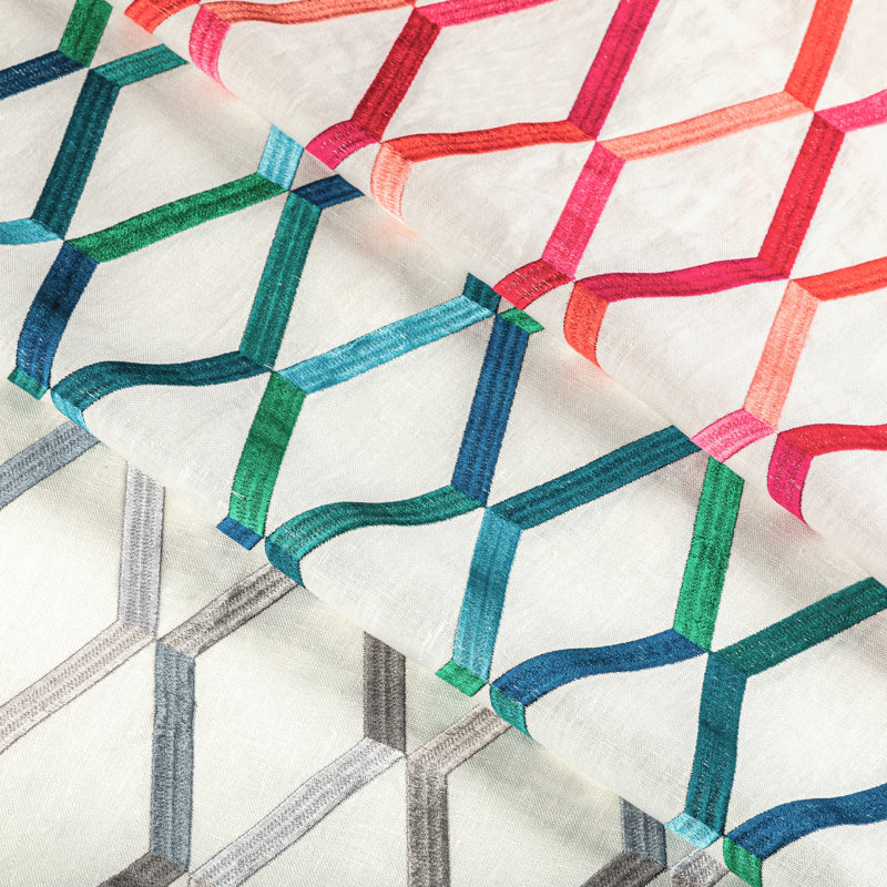Gem to the Max Fabric, Beige/Blue 