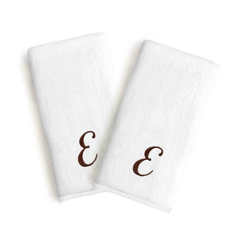 Essuie-mains en coton turc 2 pièces Soft Twist, Lettre : E