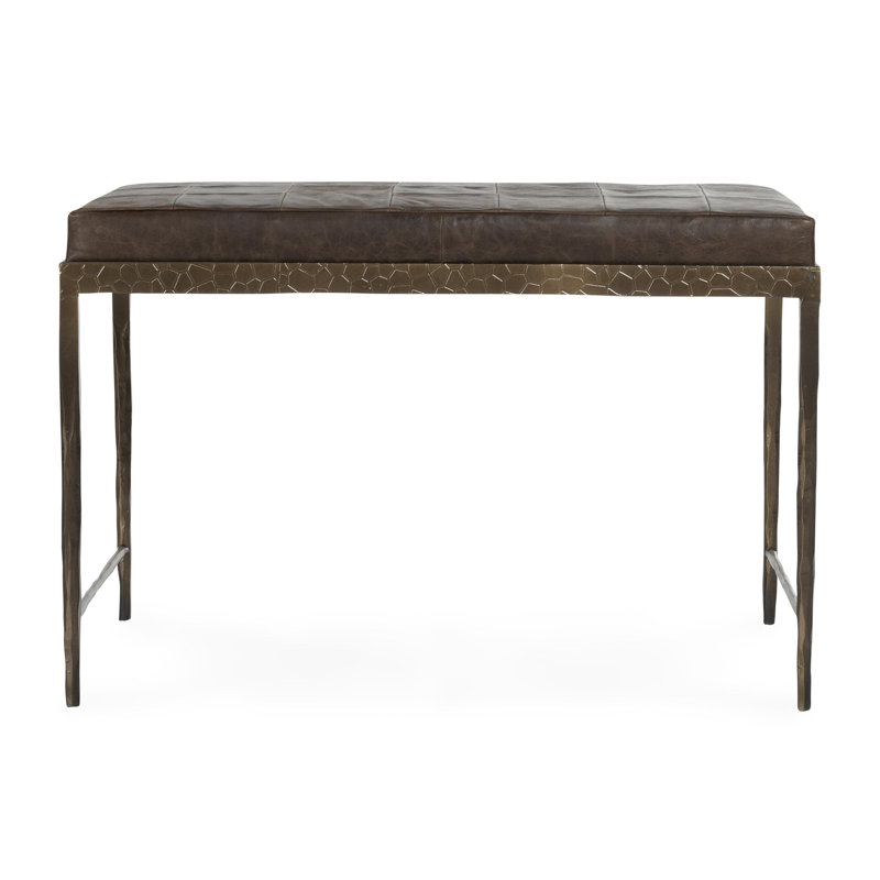 Malo Leather Bench, Brown