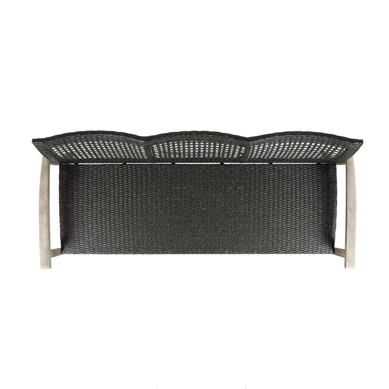 Outdoor In Grey, 3 Seater With And Strong Iron Accents Spacious Grey Robust Metal, Gray