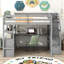 Lit mezzanine avec bureau et tablettes-1376788793
