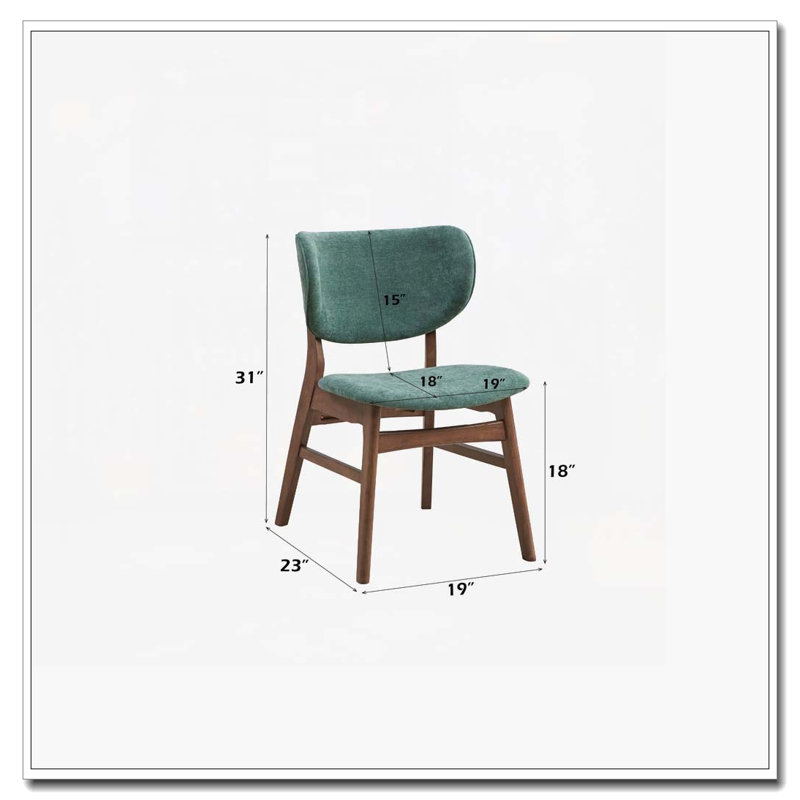 Chaises de salle à manger rembourrées avec cadre en bois