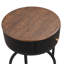Table basse avec plateau en bois, tiroir