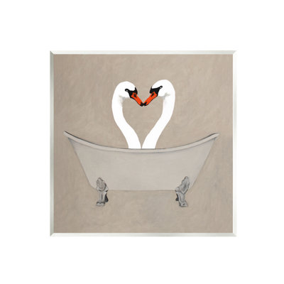 Aw-350-Wood " Two Swans Heart Shape Bathtub " by Coco De Paris