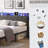 Mesum Fabric Upholstered Frame with LED Lights-1488729391