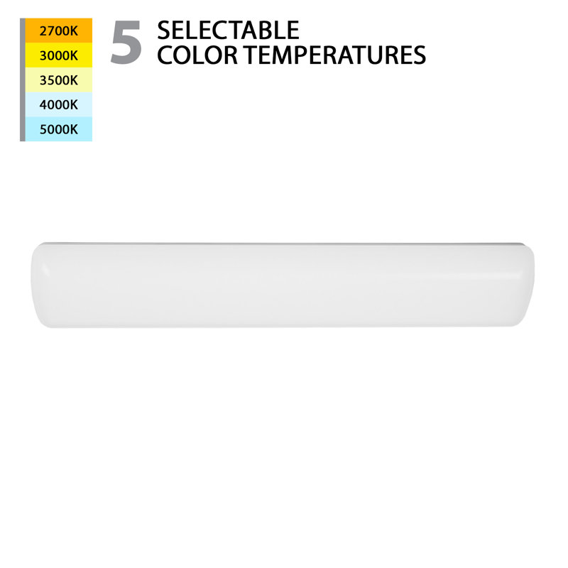Plafonnier encastré 1 lumière DEL Flo, H 2,52 po x l 5,32 po x P 36 po