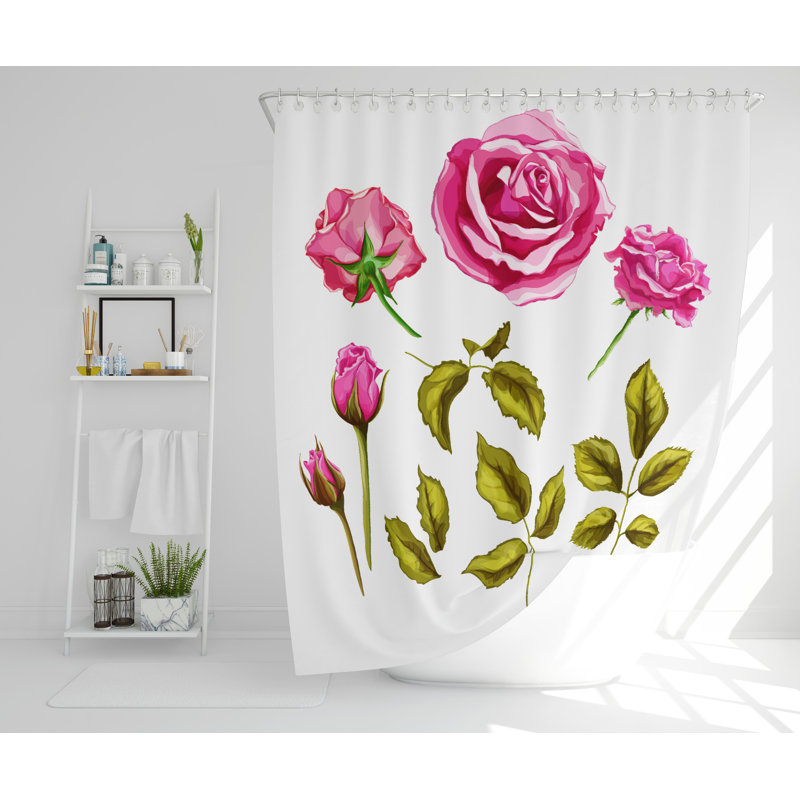 Demetria Polyester Shower Curtain, 177cm H x 168cm W