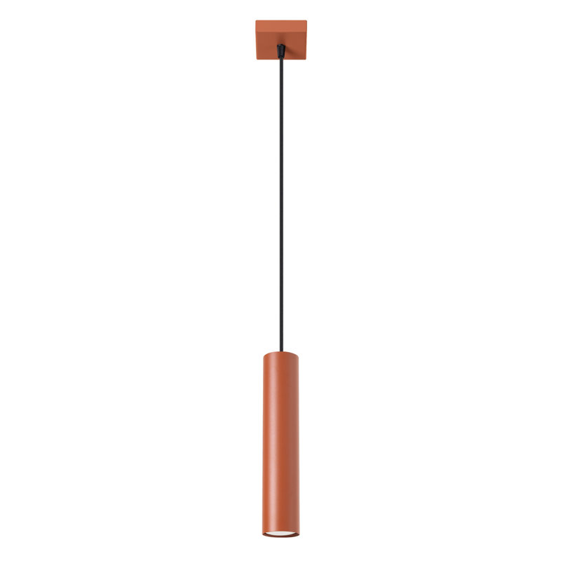 Bergmundur 1 - Light Stainless Steel Pendant, Red