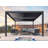Gray Outdoor Louvered Aluminum Pergola-90611411