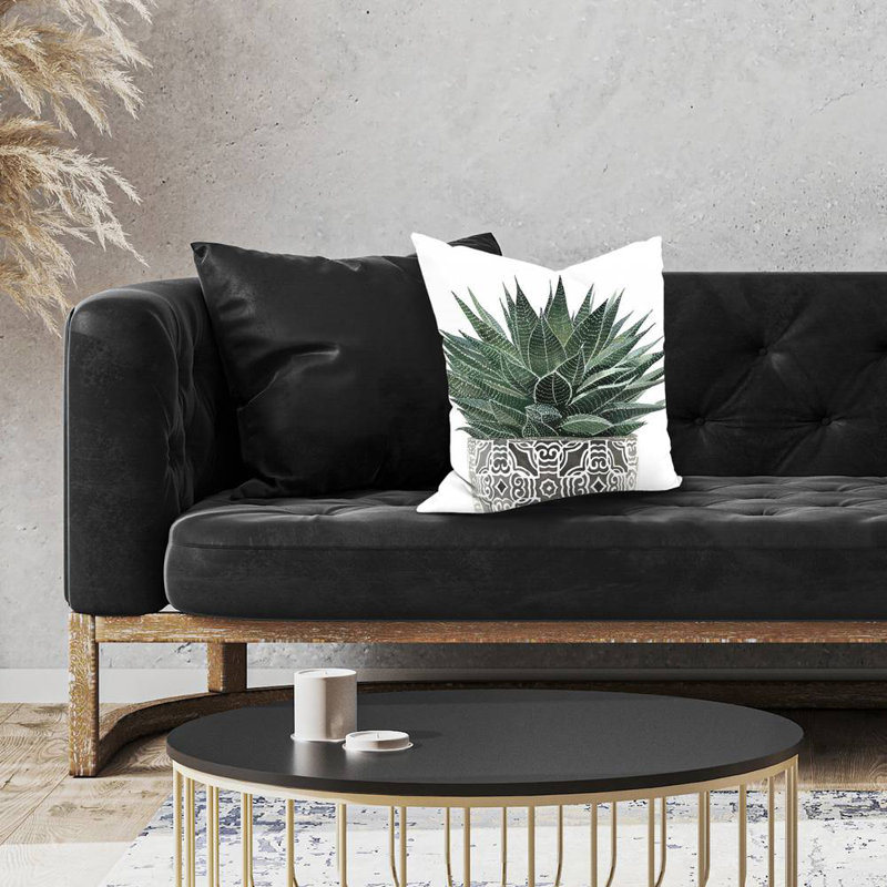Zebra plant succulent - 18"x18" Throw pillow - Poly twill - Print on demand