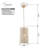 Boho 10" 1-Light Dimmable Rope Weave Pendant Chandelier