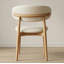 Chaise de salle à manger rembourrée avec assise en similicuir, chaise de cuisine avec structure en bois massif, chaise d'appoint moderne à dossier incurvé-937264905-937264909