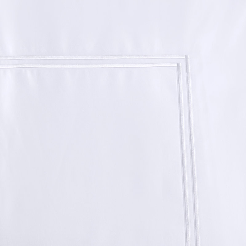 White Full/Queen Cotton Sateen Embroidered Duvet Set