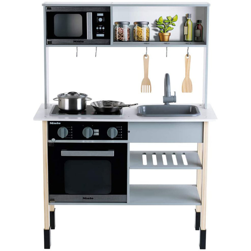 Theo Klein Miele Kitchen Children''s Wooden Mini Food Prep Toy Pretend Play Set