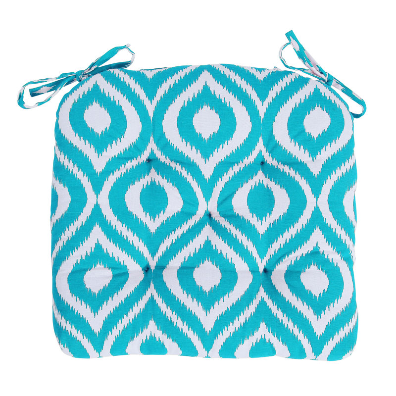 Outdoor 3'' Dining Chair Chair Pad, Turqouise