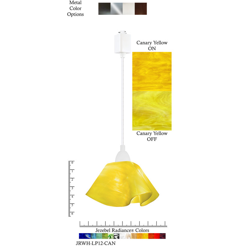 Luminaire suspendu Dale, Petit, Blanc, Jaune canari