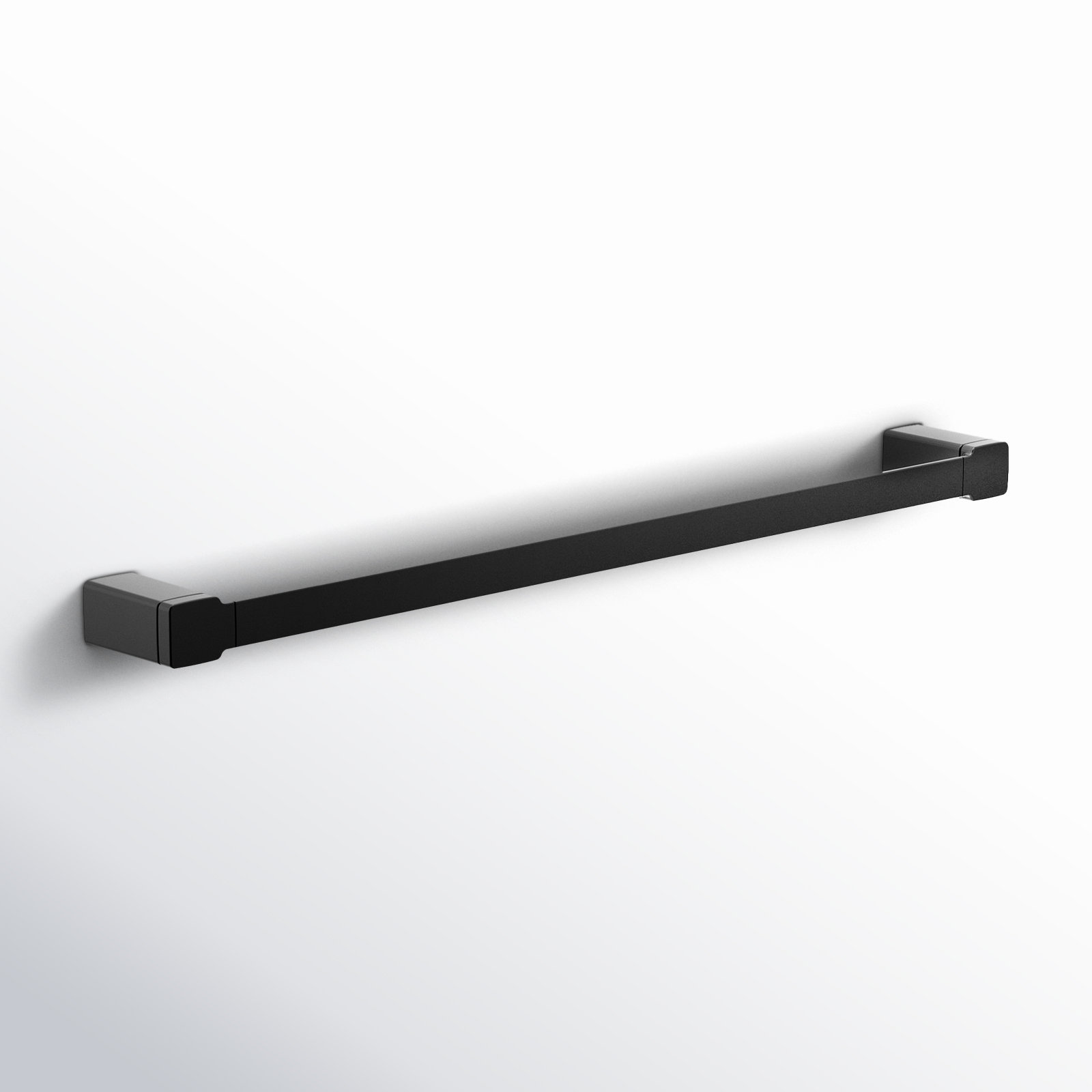 90 Degree 24" Wall Mounted Towel Bar, Matte Black, 8.3"