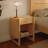 Apollo Mid Century Modern Solid Wood Nightstand with U-shape Sled Base & Spacious Open Shelf