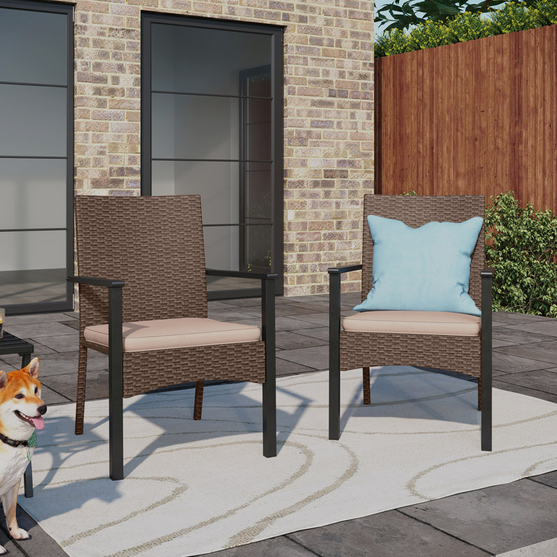 Outdoor Patio Dining Armchair with Cushion