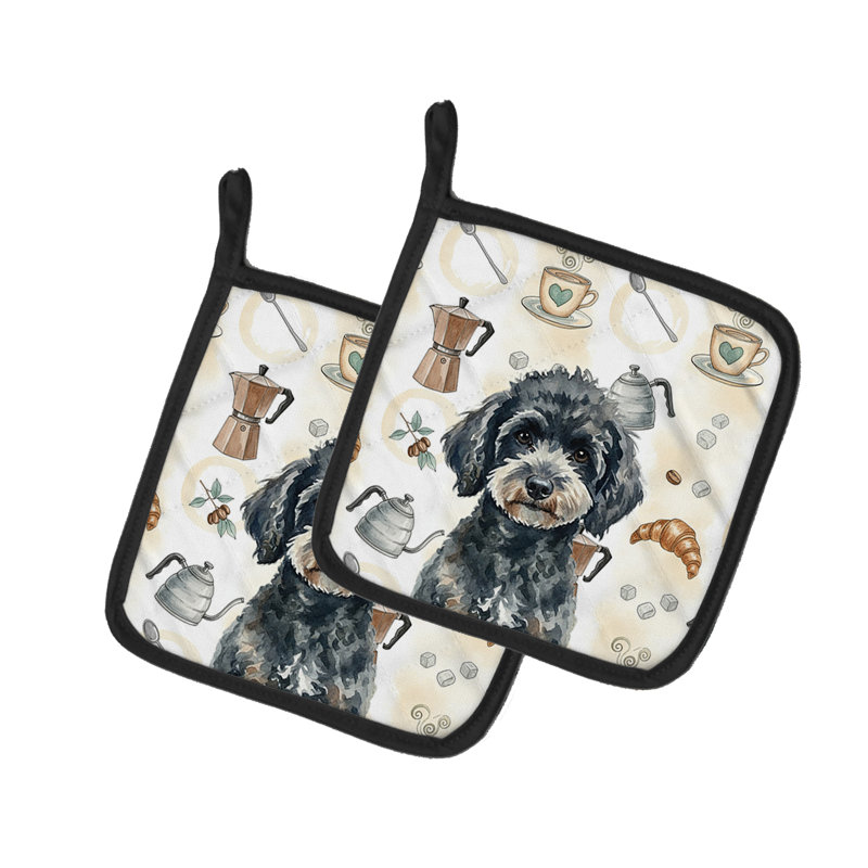 Paire de porte-pots miniatures noirs