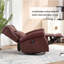 Fauteuil inclinable manuel à massage thermique avec fauteuil berçant et pivotant en cuir véritable pour le salon