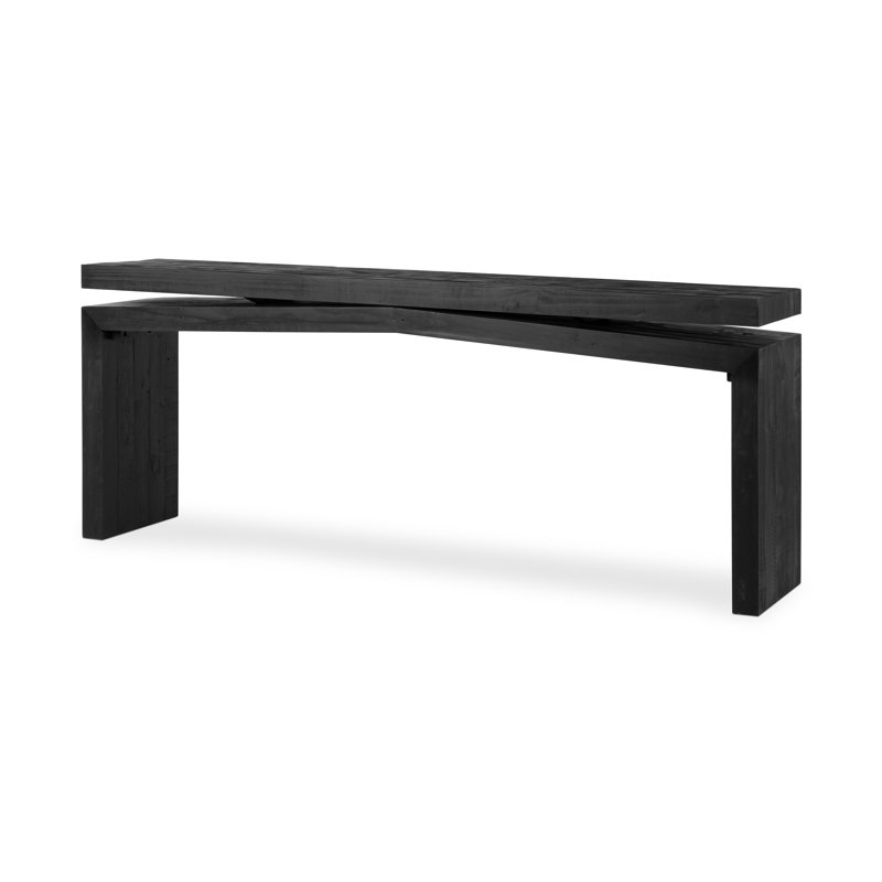 Console Henn, Pin noir vieilli, H 30,75 po x l 60 po x P 15 po