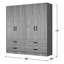 Double Wardrobe With 4 Slim Door And 4 Drawers! -105840261