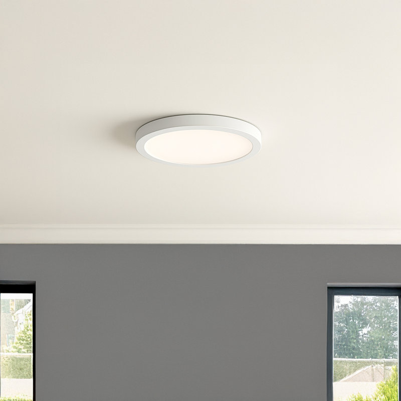 5 in.Round 10.3-Watt LED Flush Mount Light, 850 Lumens, White, 5 CCT - 27K/30K/35K/40K/50K