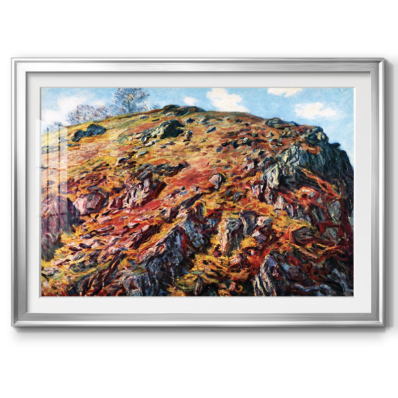 «The Boulder», impression encadrée sur papier par Monet, Argent, H 15 po x l 21 po x P 1,5 po