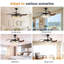 Ventilateur de plafond rétractable de 42 po avec lumière, ventilateur de lustre moderne à DEL avec télécommande, pales réglables à 6 vitesses, moteur à courant continu silencieux, éclairage à intensité variable pour le salon, la chambre à couc