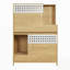 Meuble pour chat moderne 2 en 1, bac à litière et table d'appoint avec rangement pour petits et moyens chats-924324956