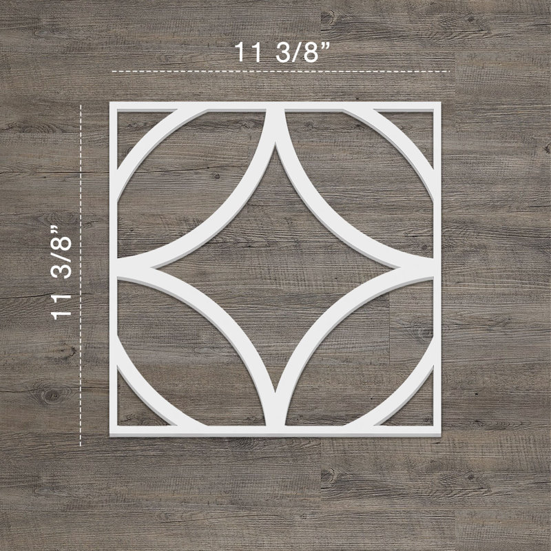 Panneaux muraux en bois Crosby, 3/8", Petit (l 11 3/8 po x H 11 3/8 po), PVC de qualité architecturale