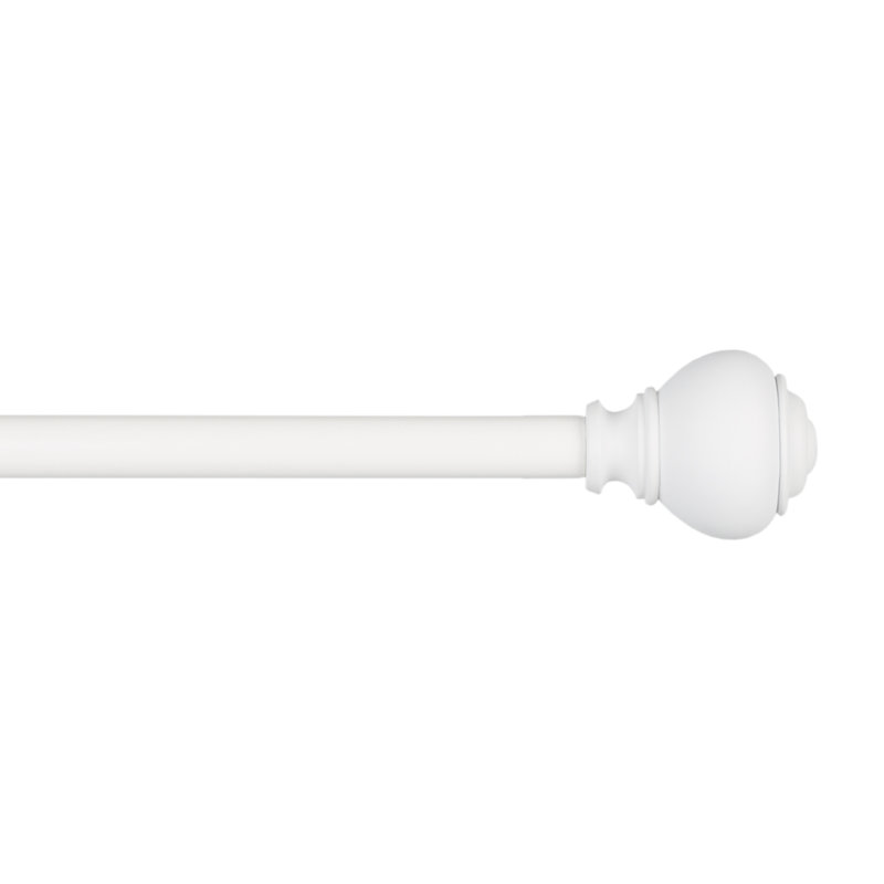 Ensemble de tringle à rideau et de faîteau ajustable 1 po Lauren Ralph Lauren Markel, Blanc, 66" - 120"