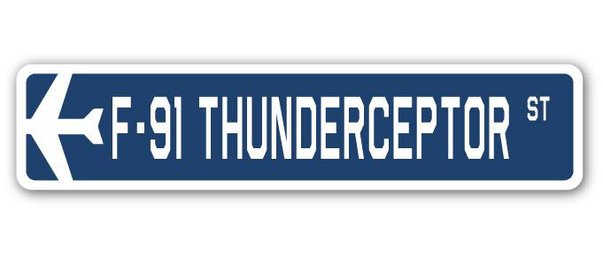 Plaque de rue Barden F-91 Thunderceptor Air Force, H 6 po x l 24 po x P 1 po
