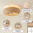 20" Boho Coastal Woven Rattan Flush Mount Ceiling Fan with Light and Remote-604223064