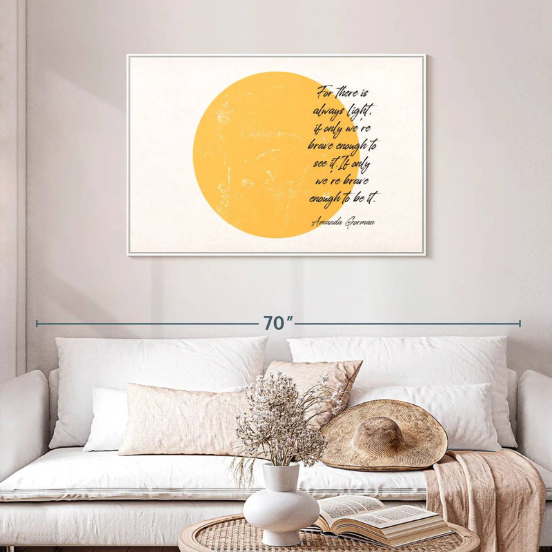 Brave Enough Amanda Gorman, Floating Frame White, 43" X 29"