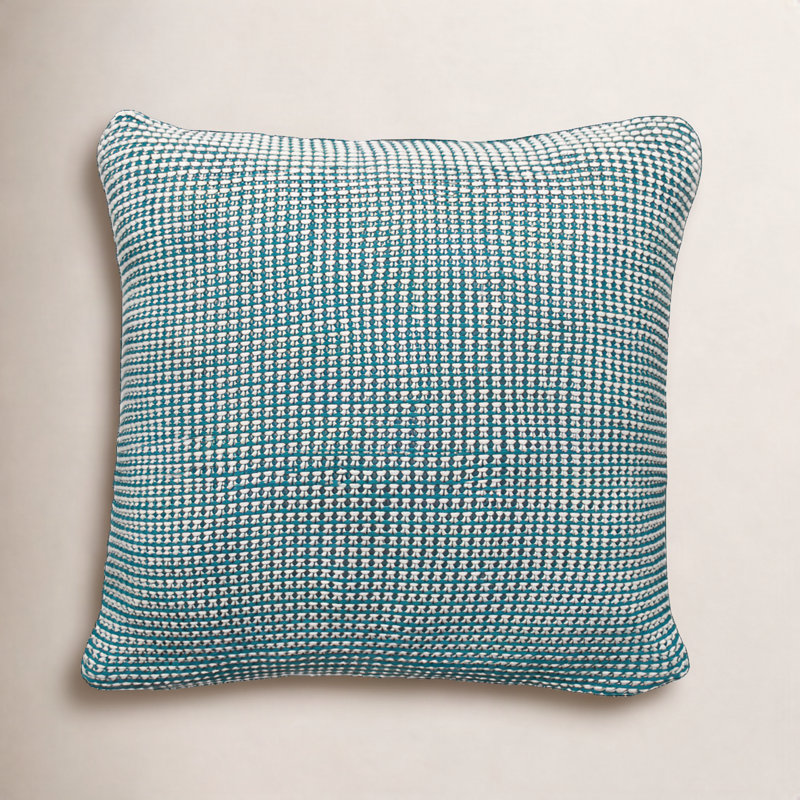 Cohen Geometric Cotton Throw Pillow, Peacock