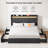 Upholstered Platform Bed with 4-Drawer Storage and Charging Station-324923229-324923225