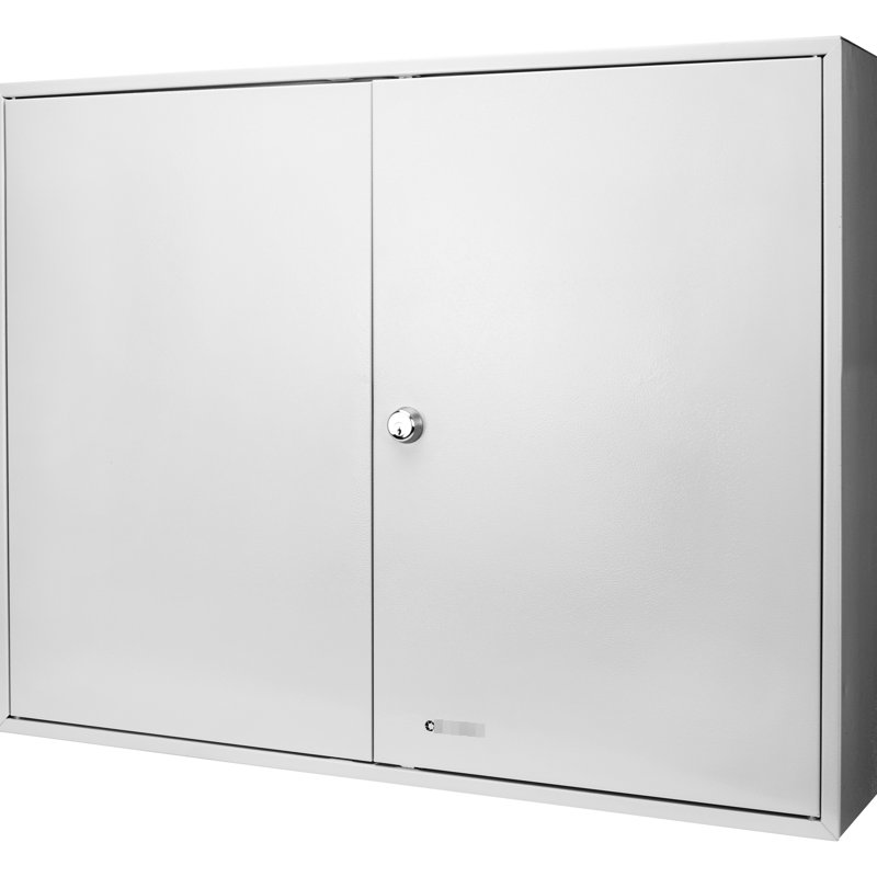 Armoire à clés réglable 400 - acier gris, verrou de sécurité, fixation murale avec étiquettes colorées pour une gestion efficace Serrure à 400 clés, matériau en acier, réglable